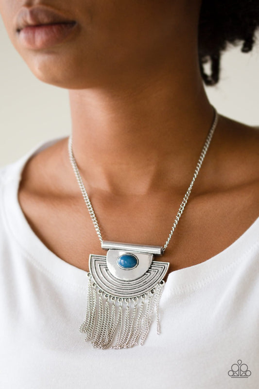 When in ROAM - blue - Paparazzi necklace