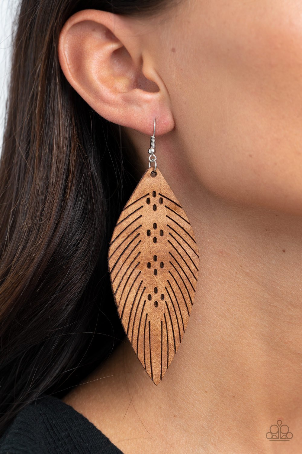 Wherever the Wind Take Me-brown-Paparazzi earrings