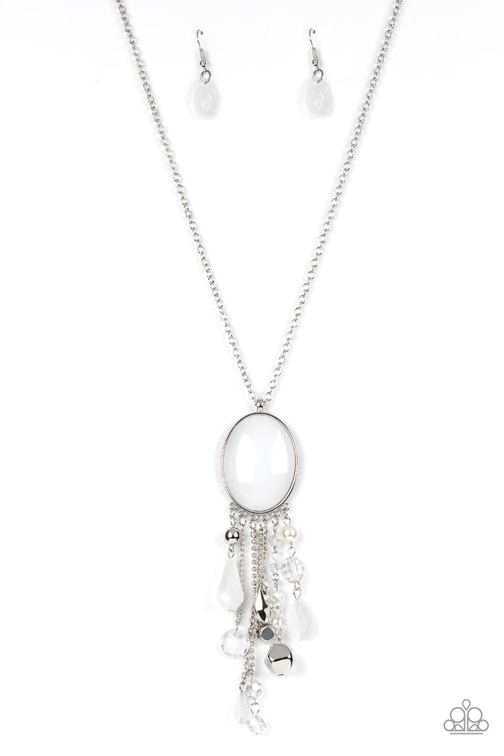 Whimsical Wishes - white - Paparazzi necklace