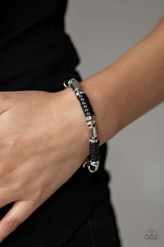 Whimsical Wanderer-black-Paparazzi bracelet