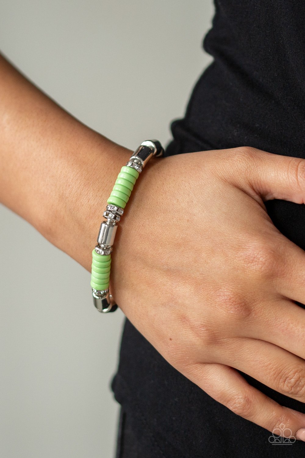 Whimsical Wanderer-green-Paparazzi bracelet