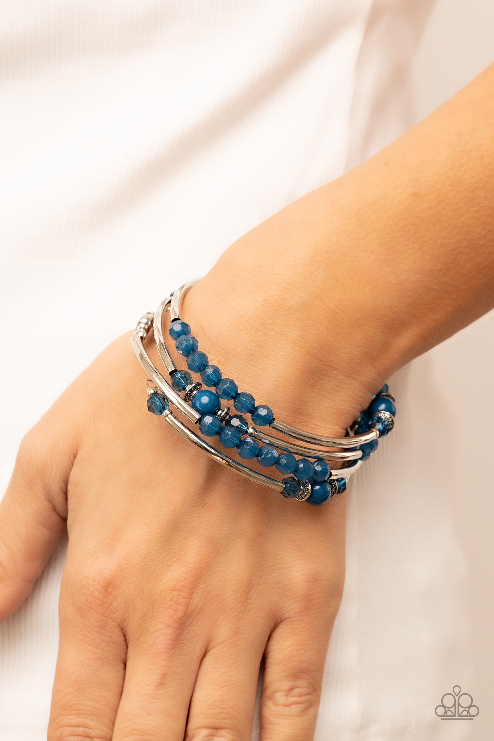 Whimsically Whirly - blue - Paparazzi bracelet