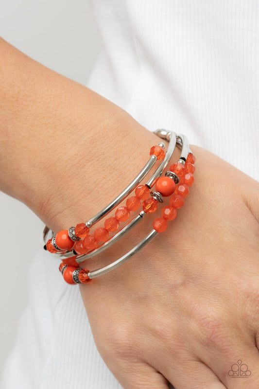 Whimsically Whirly - orange - Paparazzi bracelet