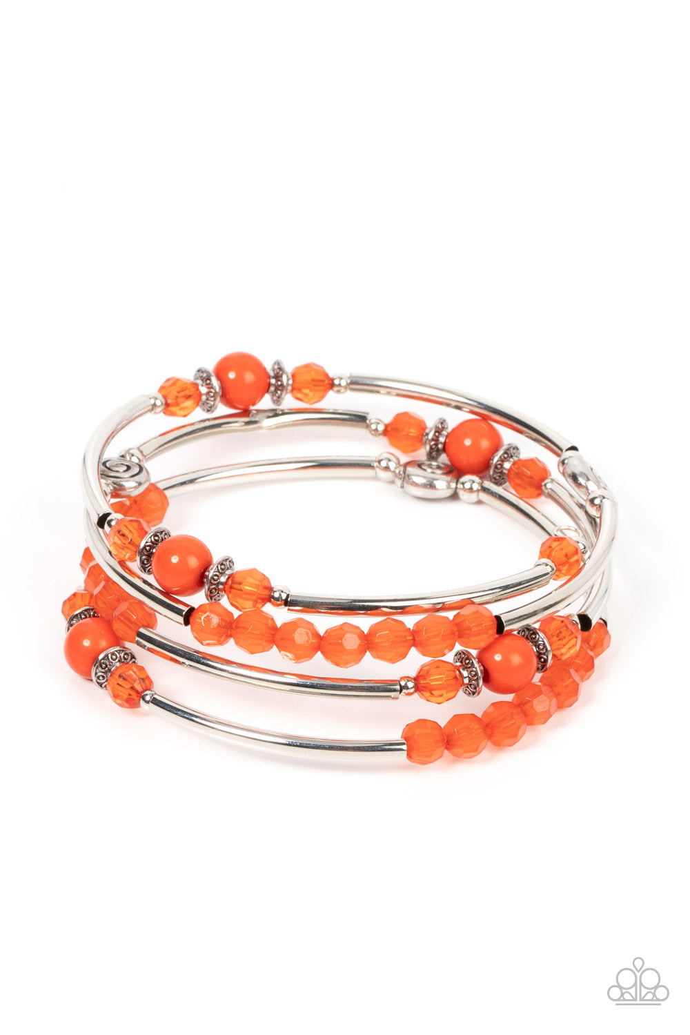 Whimsically Whirly - orange - Paparazzi bracelet