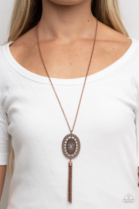 Whimsically Wistful - copper - Paparazzi necklace