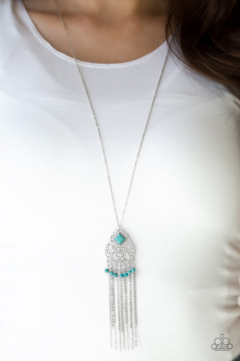 Whimsically Western - blue - Paparazzi necklace – JewelryBlingThing