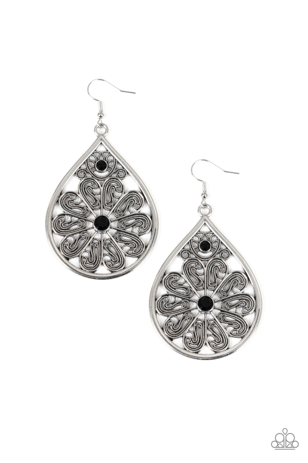 Whimsy Dreams - black - Paparazzi earrings