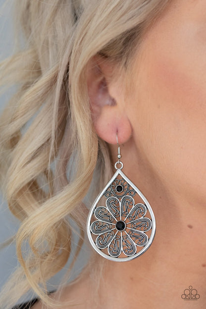 Whimsy Dreams-black-Paparazzi earrings