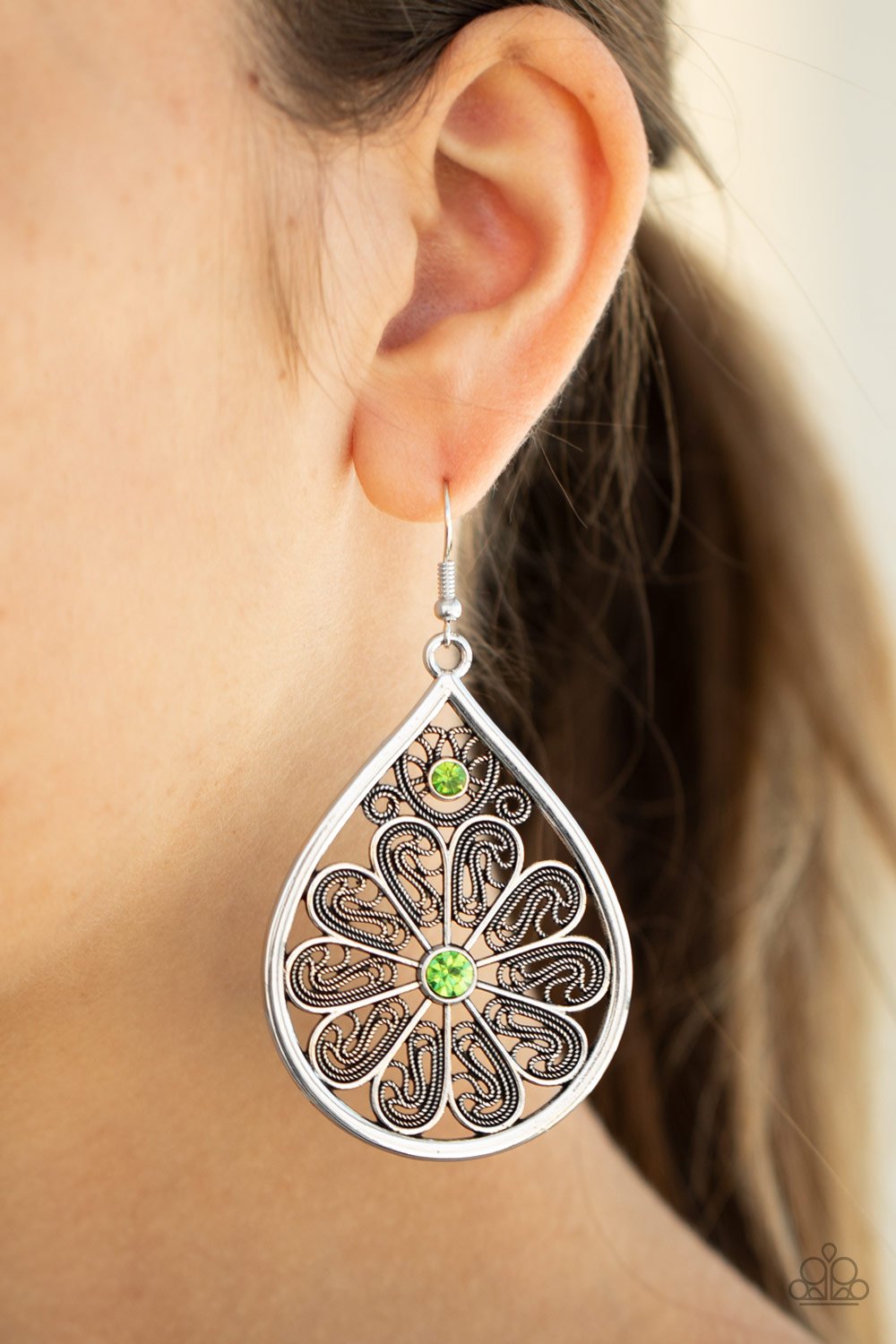 Whimsy Dreams-green-Paparazzi earrings