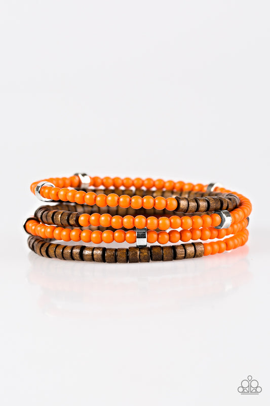 Who WOOD Of Thought - Orange - Paparazzi bracelet