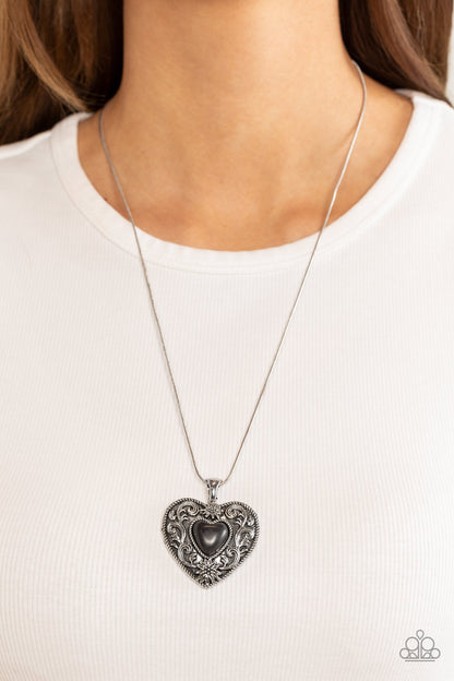 Wholeheartedly Whimsical - black - Paparazzi necklace