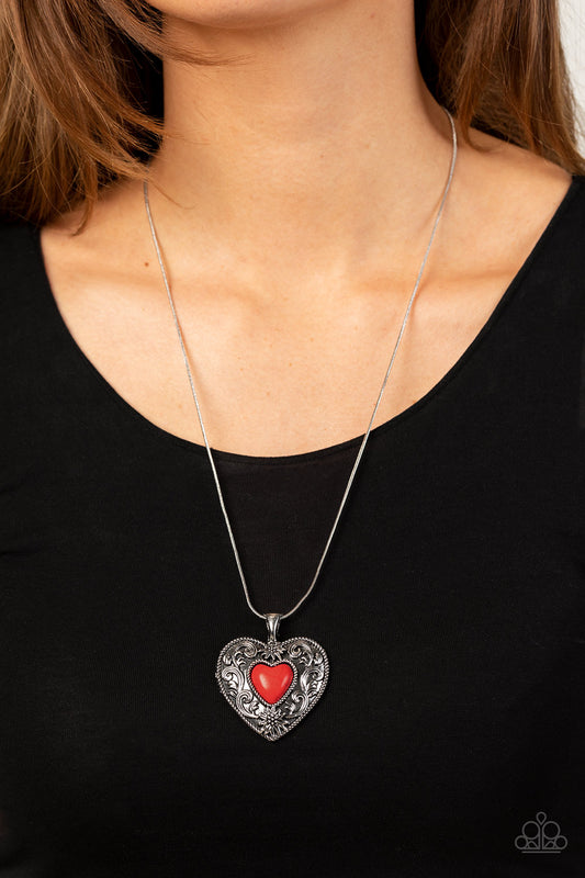 Wholeheartedly Whimsical - red - Paparazzi necklace