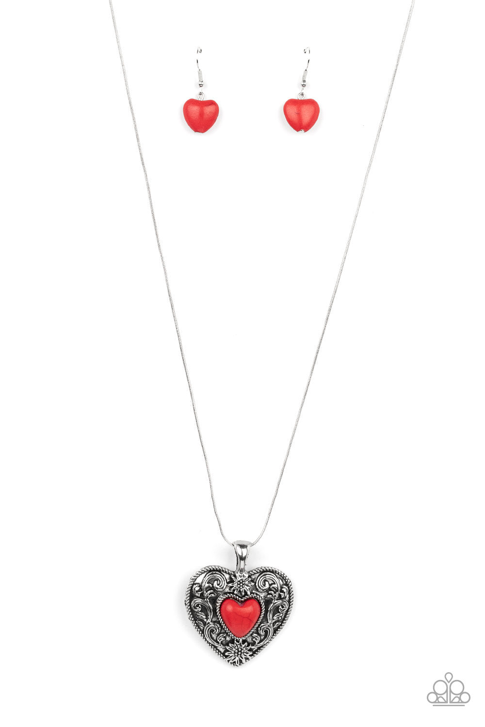Wholeheartedly Whimsical - red - Paparazzi necklace