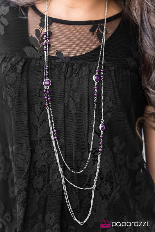 Wide Open Skies - Purple - Paparazzi necklace