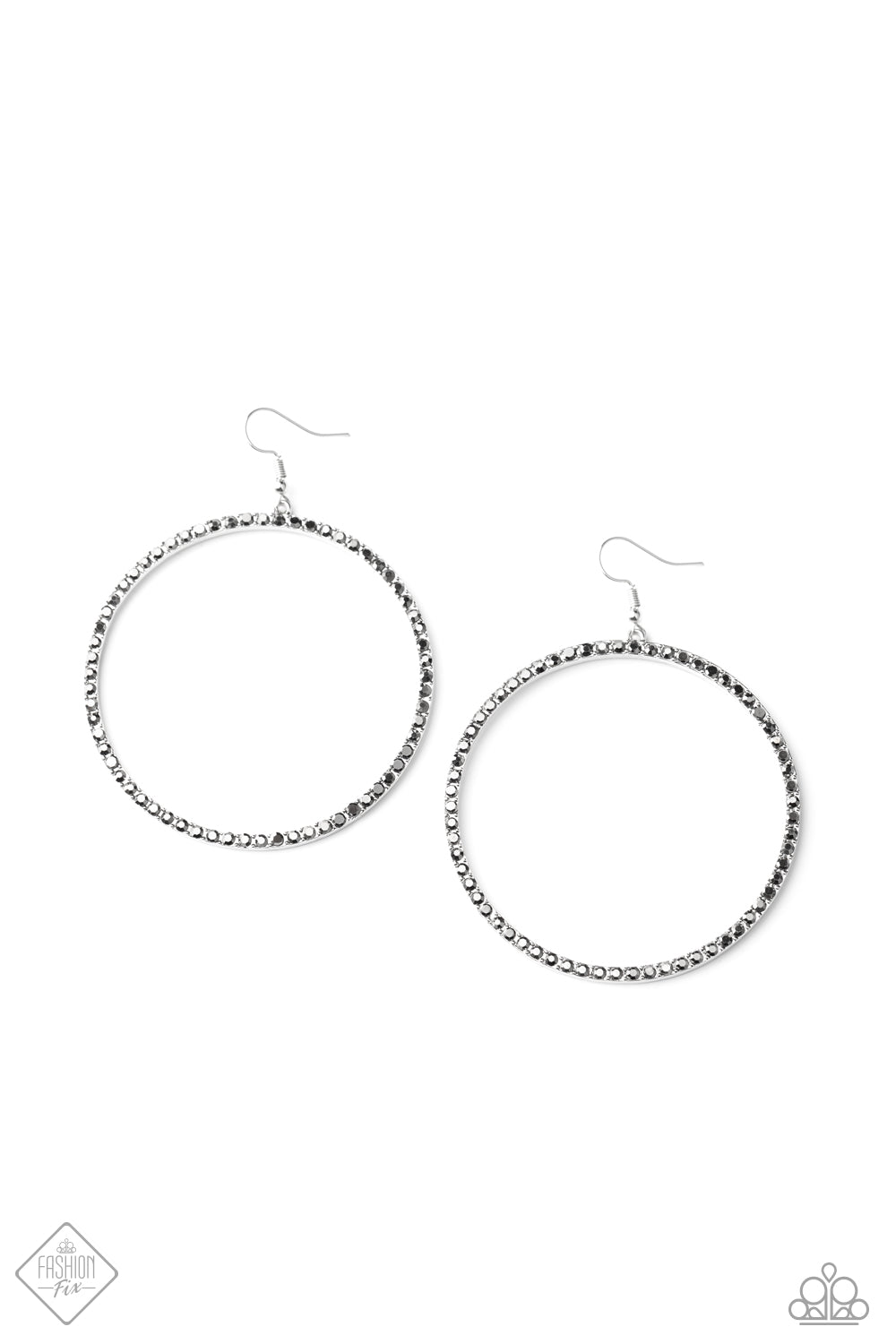 Wide Curves Ahead - silver - Paparazzi earrings