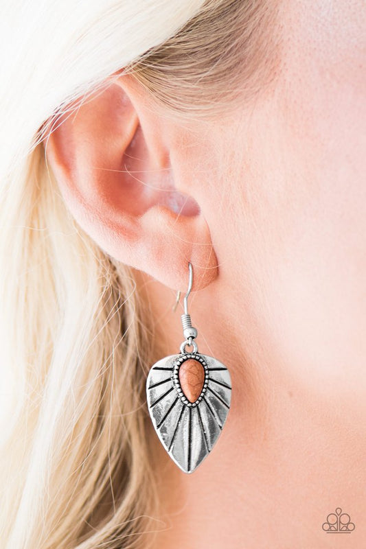 Wild Palms - Brown - Paparazzi earrings