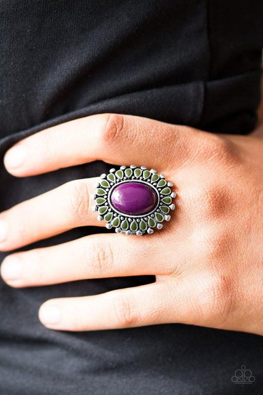 Wild Wallflower - Purple - Paparazzi ring