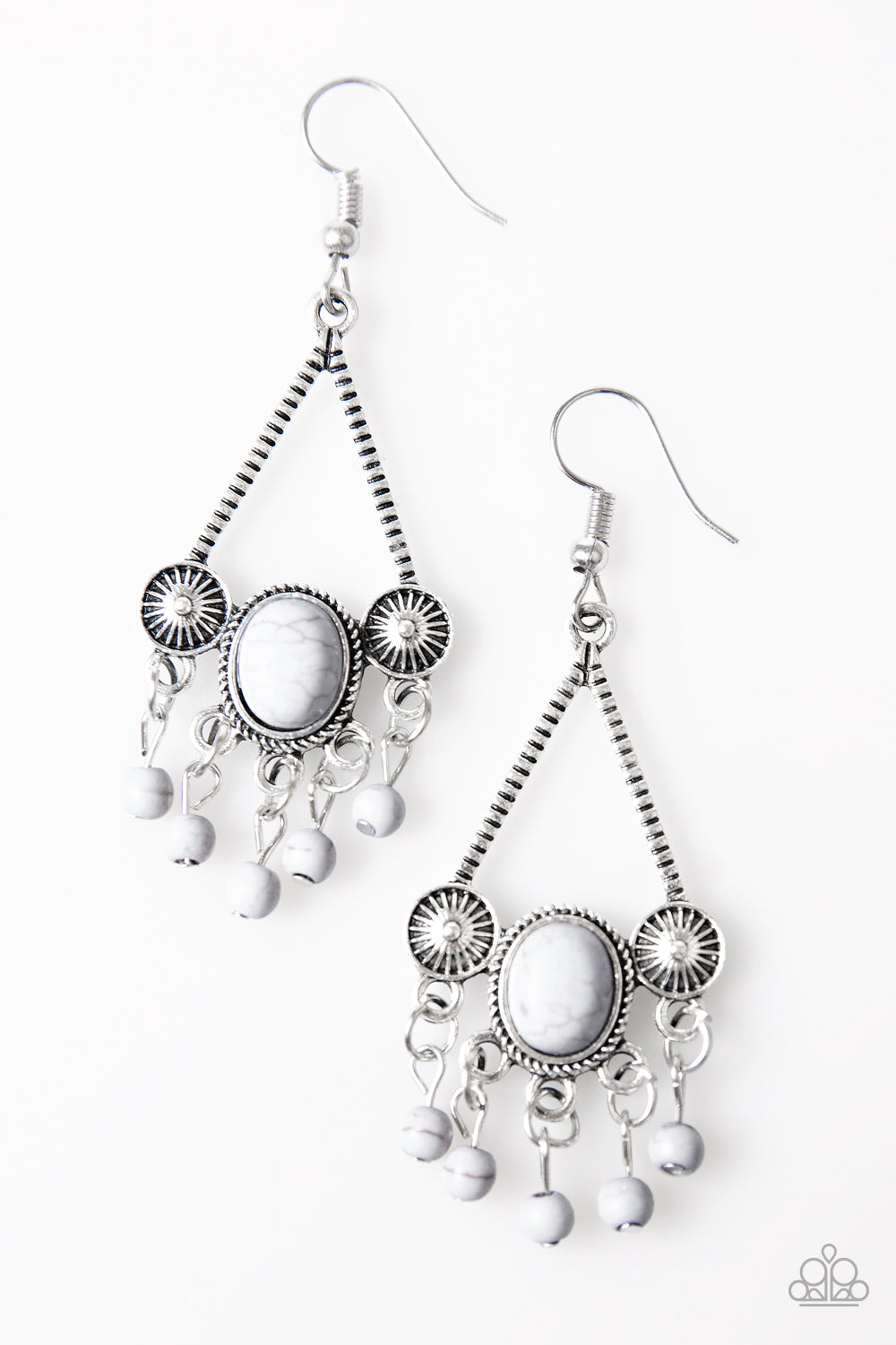 Wild and Wonderful - Silver - Paparazzi earrings