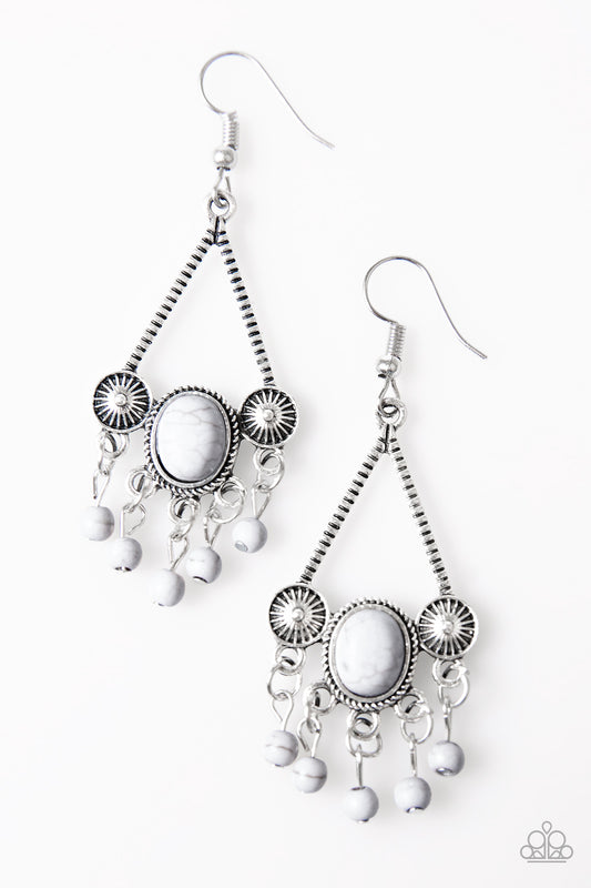 Wild and Wonderful - Silver - Paparazzi earrings