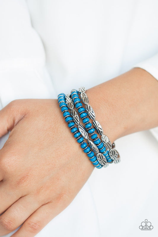 Wild Wonder-blue-Paparazzi bracelet