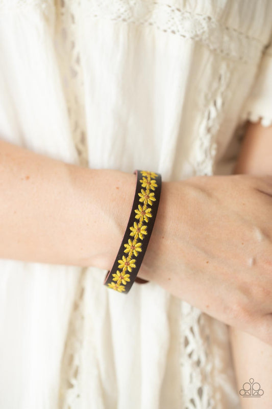 Wildflower Wayfarer - yellow - Paparazzi bracelet