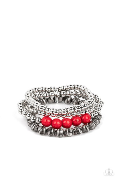 Wildland Wanderer - red - Paparazzi bracelet