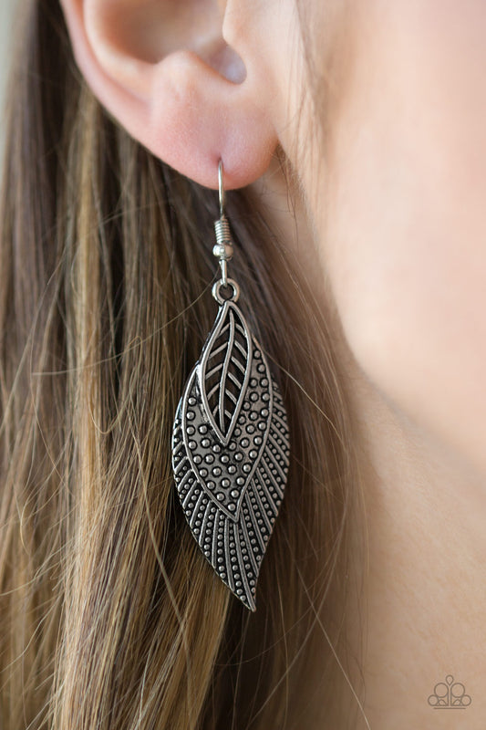 Wind Wanderer - silver - Paparazzi earrings