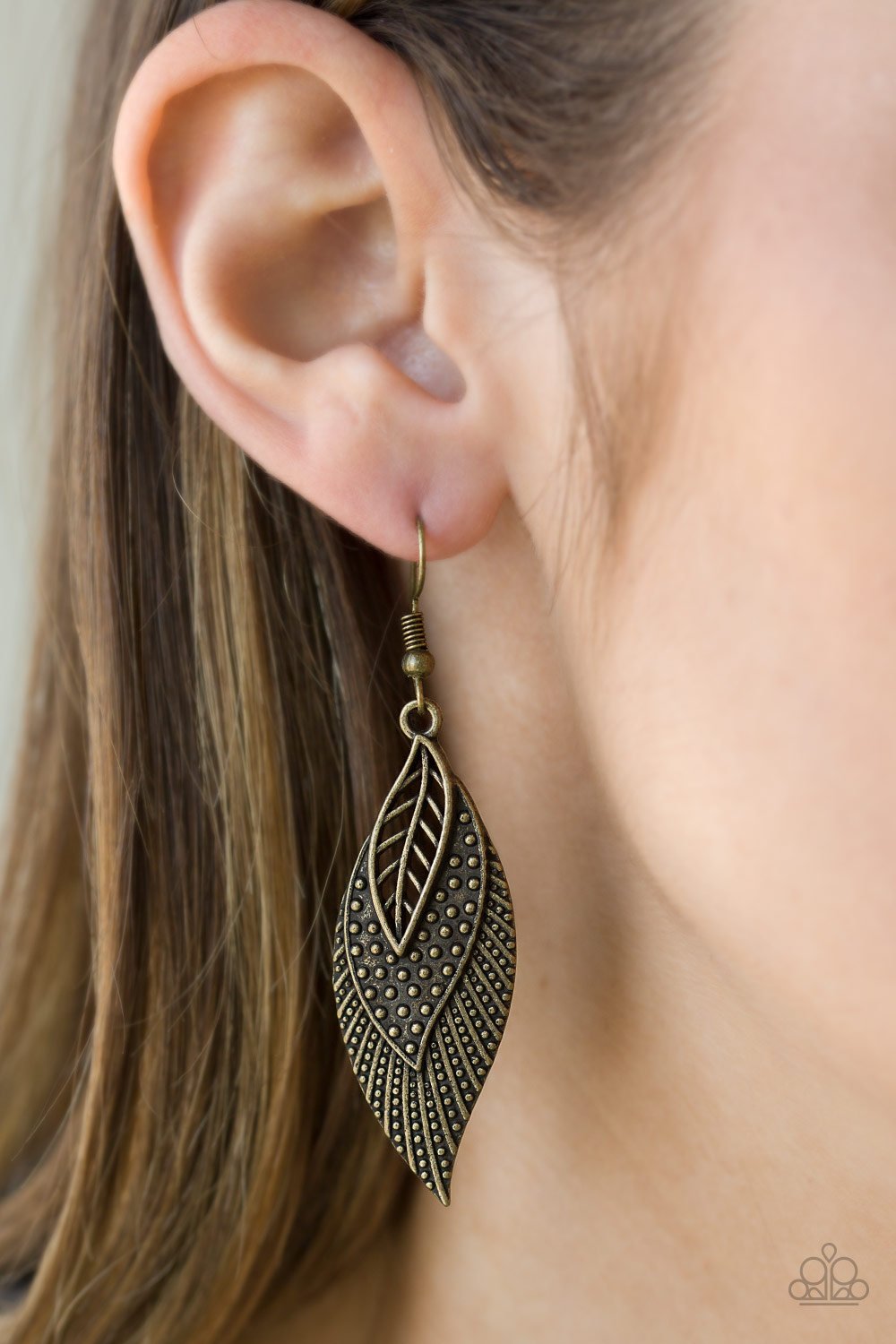 Wind Wanderer - brass - Paparazzi earrings