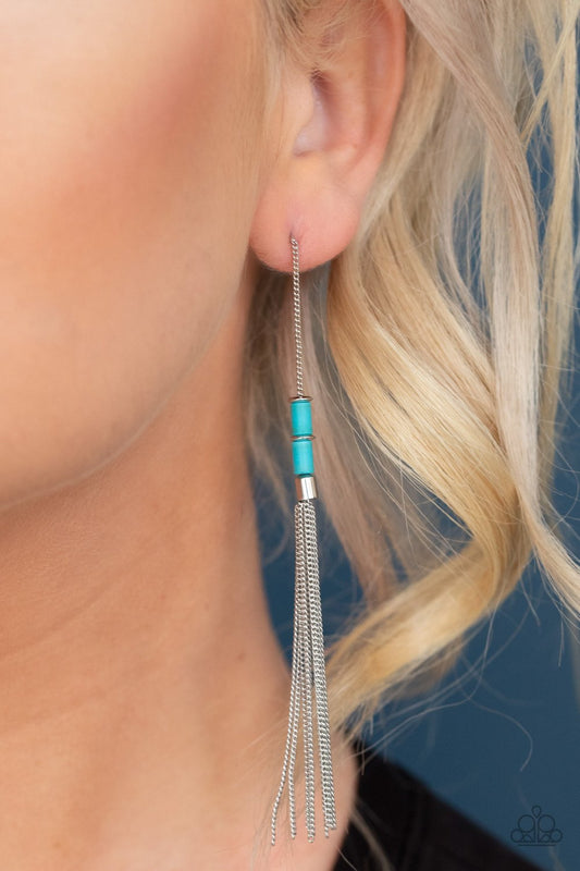 Windblown-blue-Paparazzi earrings