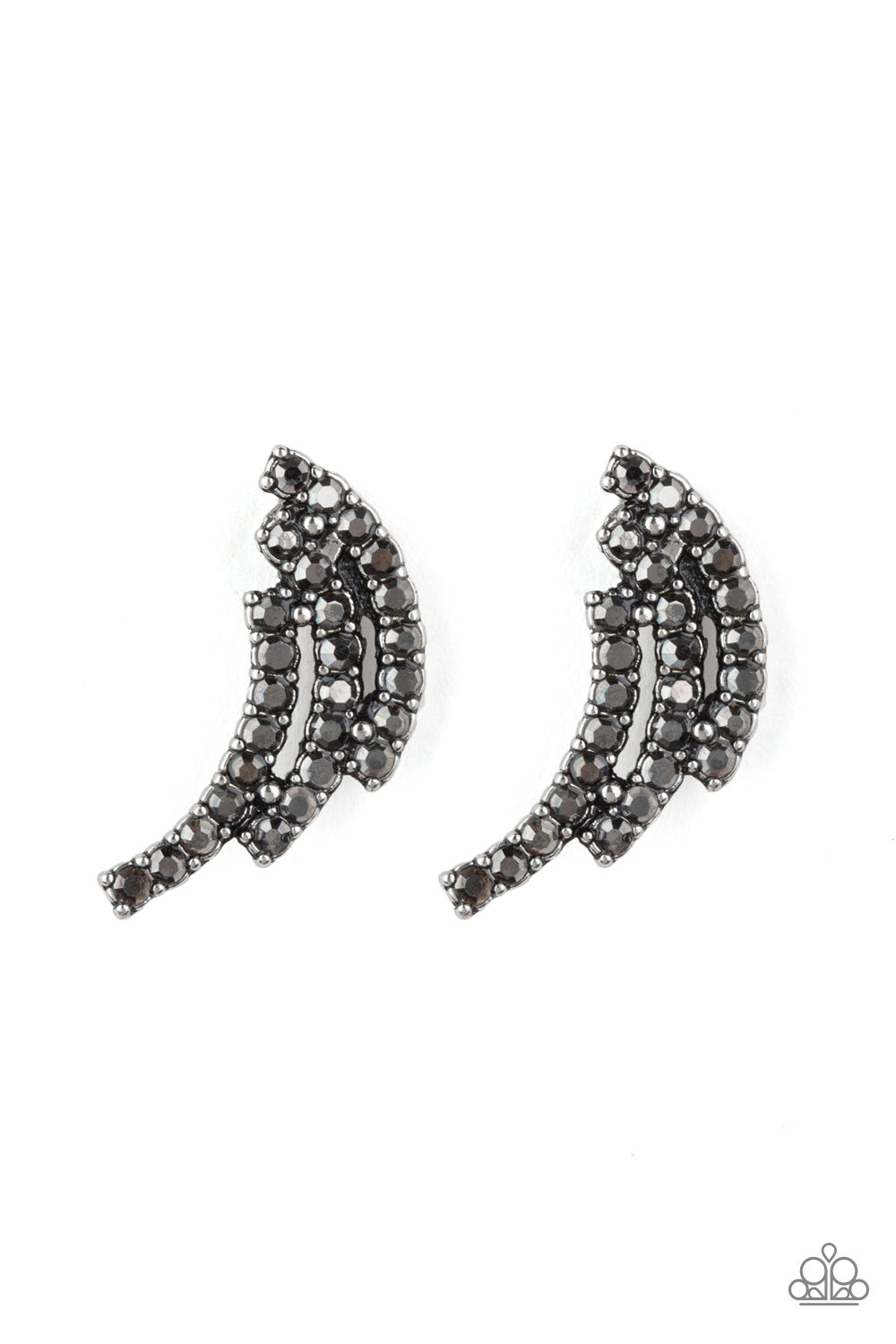 Wing Bling - silver - Paparazzi earrings