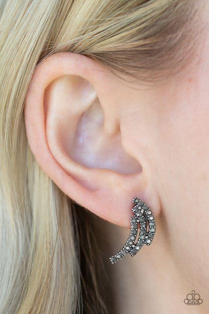 Wing Bling-silver-Paparazzi earrings