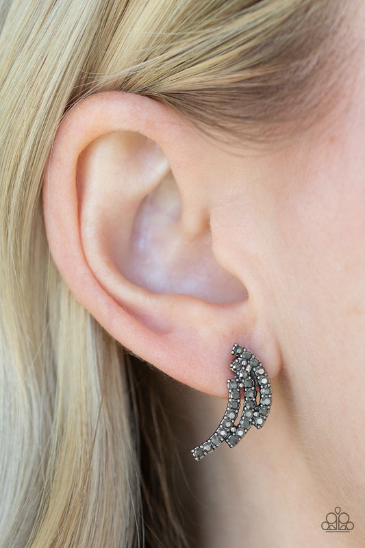 Wing Bling-silver-Paparazzi earrings