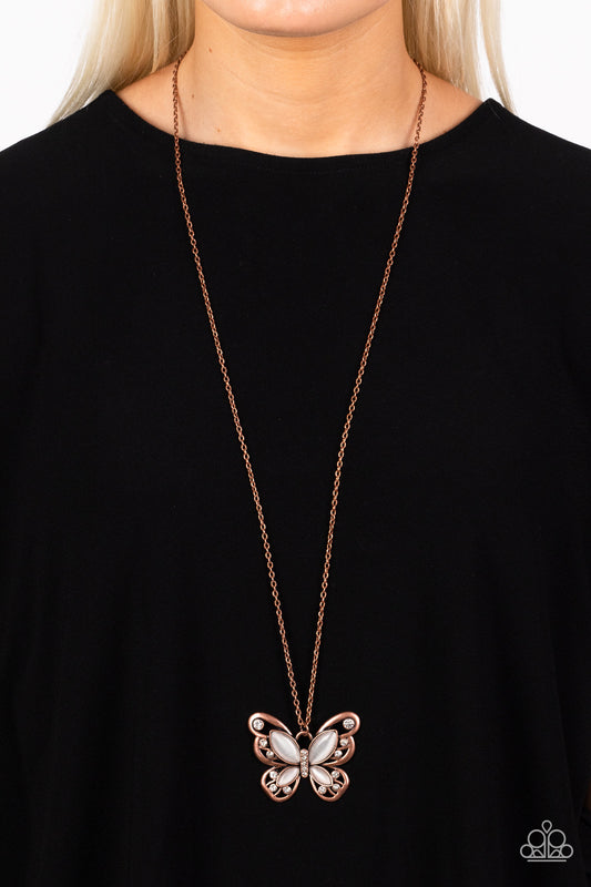 Wings Of Whimsy - copper - Paparazzi necklace