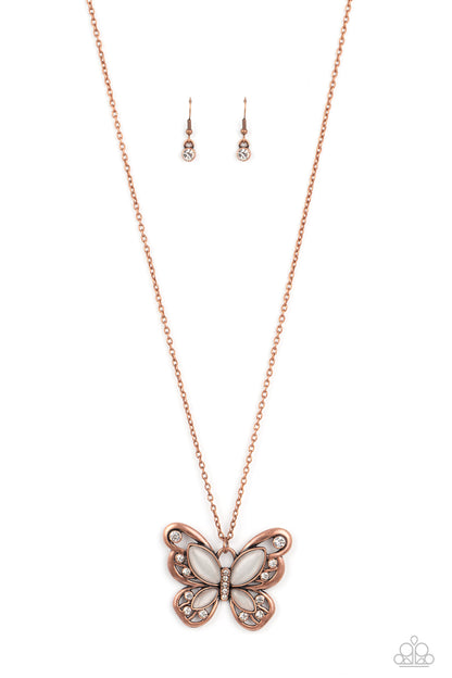 Wings Of Whimsy - copper - Paparazzi necklace