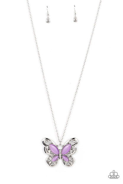 Wings Of Whimsy - purple - Paparazzi necklace