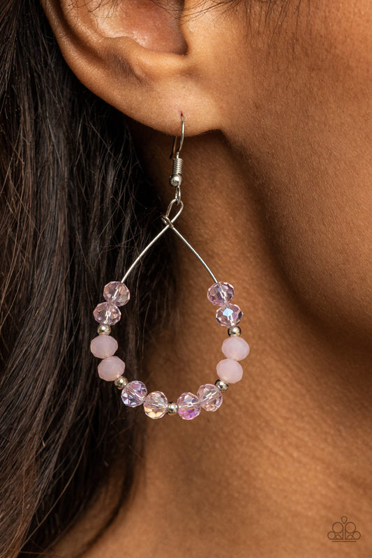 Wink Wink - pink - Paparazzi earrings