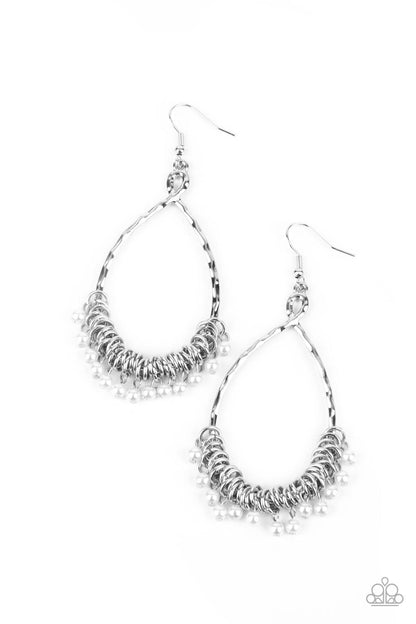 Wishing Well Wonder - white - Paparazzi earrings