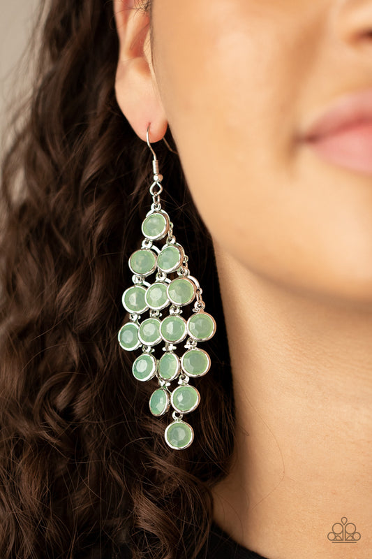 With All DEW Respect - green - Paparazzi earrings