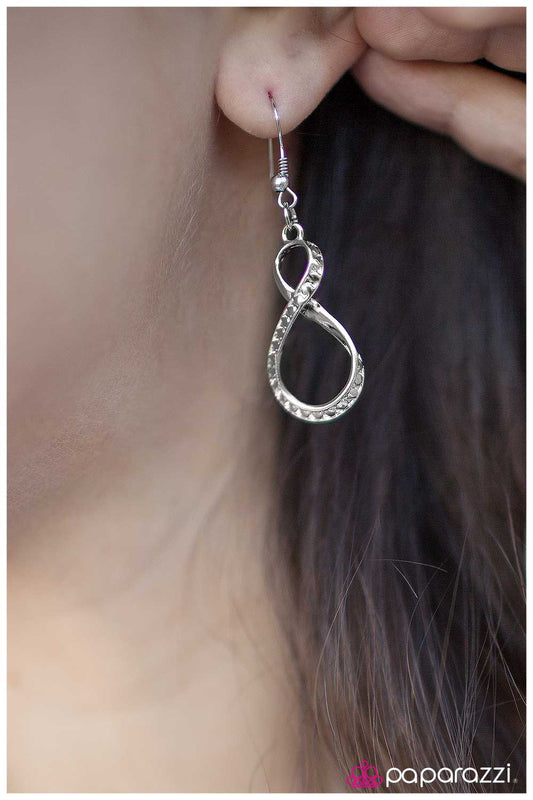 Without Further Ado - Silver - Paparazzi earrings