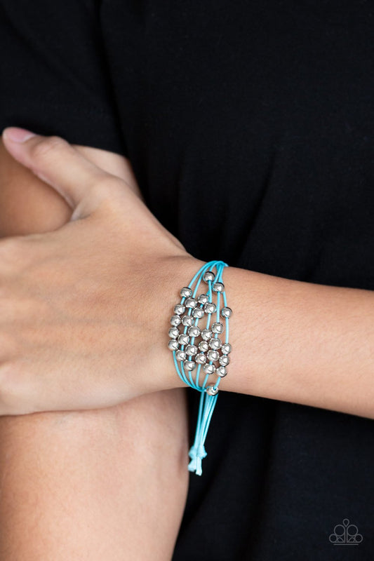 Without Skipping a BEAD-blue-Paparazzi bracelet