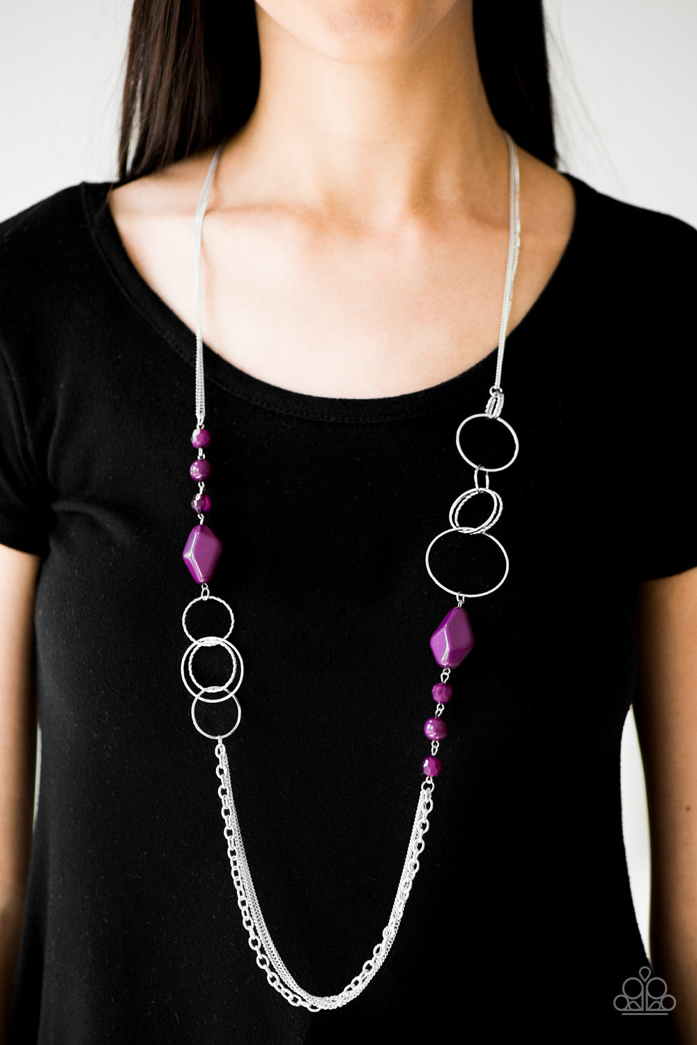 Wonderfully Colorful - Purple - Paparazzi necklace