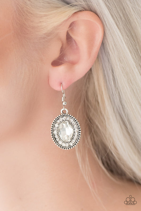 Wonderfully West Side Story - white- Paparazzi earrings