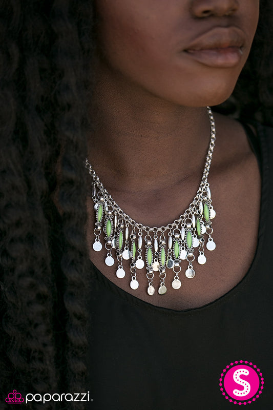 Wonderfully Wild - Green - Paparazzi necklace