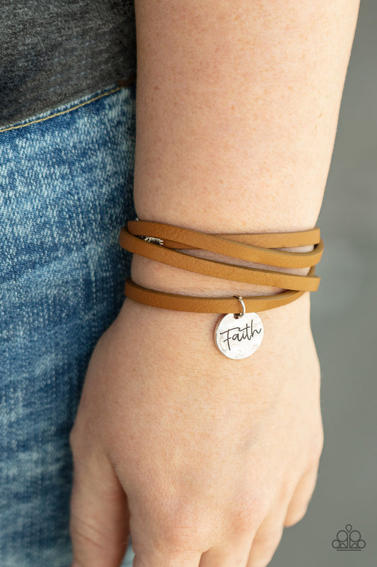 Wonderfully Worded - brown - Paparazzi bracelet