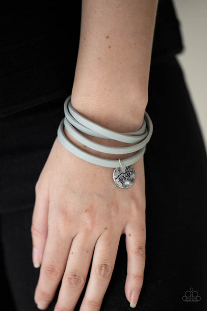 Wonderfully Worded - silver - Paparazzi bracelet