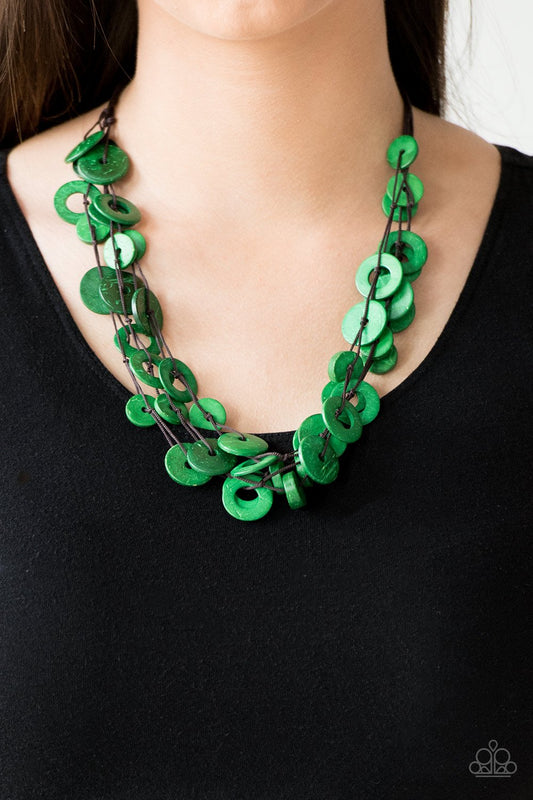 Wonderfully Walla Walla-green-Paparazzi necklace