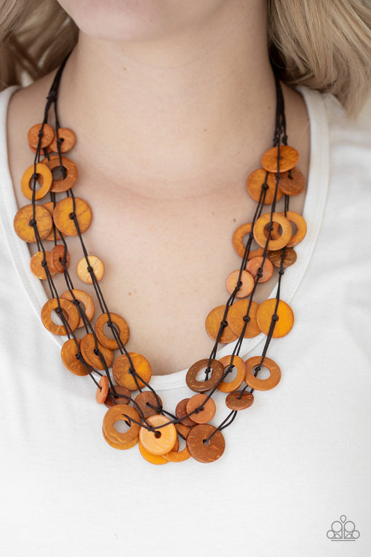 Wonderfully Walla Walla - orange - Paparazzi necklace