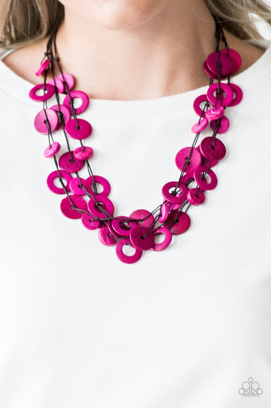 Wonderfully Walla Walla-pink-Paparazzi necklace
