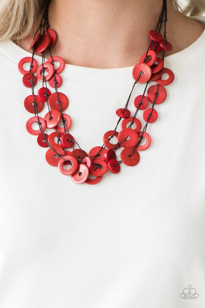 Wonderfully Walla Walla-red-Paparazzi necklace