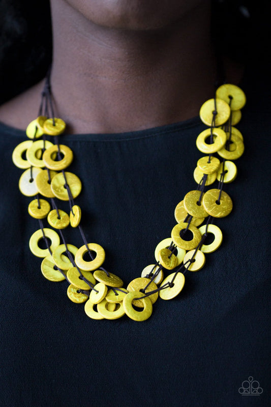 Wonderfully Walla Walla - yellow - Paparazzi necklace